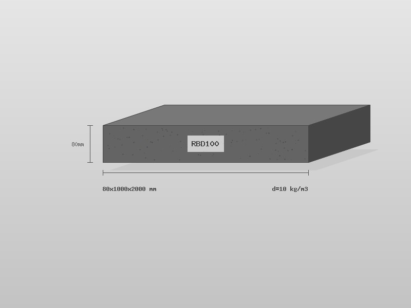 Поролон RBD100 80×1000×2000 мм